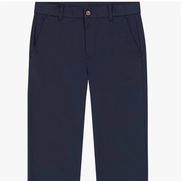 Nautica Boys' School Uniform Warp Knit Pants, Flat Front & Zipper Closure, - Picture 1 of 6